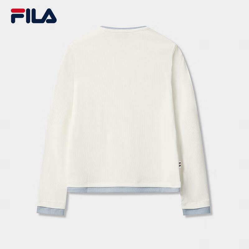 Fila Women's Faux Two-Piece Slim Fit Knit Henley Shirt