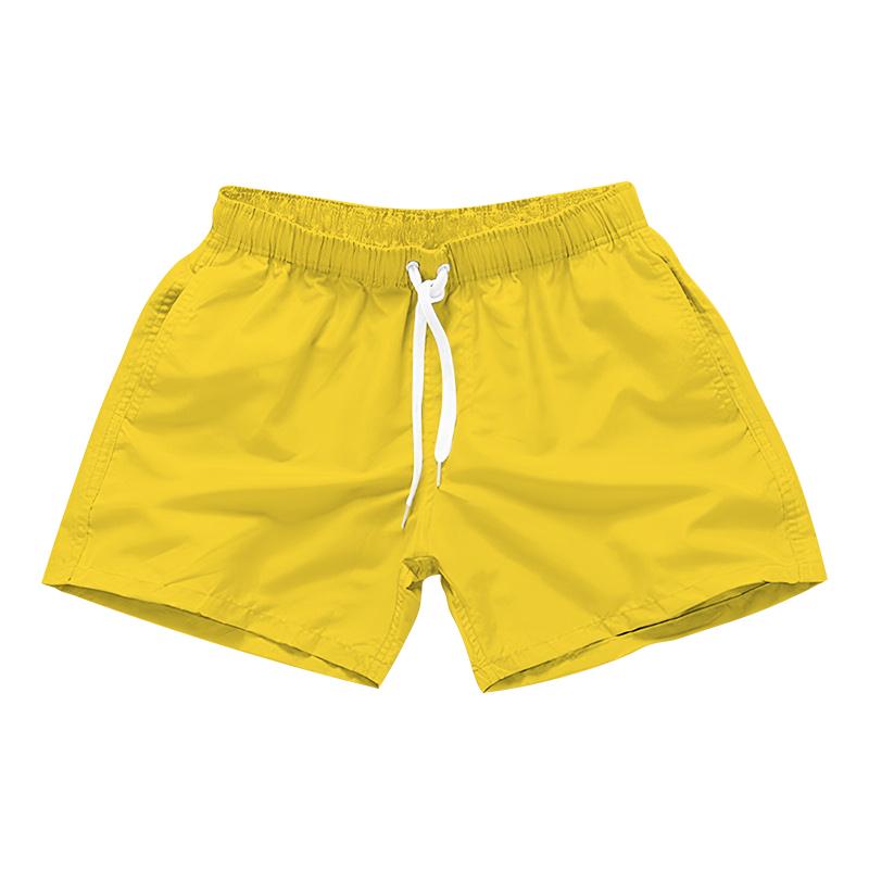 Mens Swim Trunks with Side Pockets Summer Casual Solid Color Beach Shorts Quick Dry Lightweight Board Shorts Swimwear Swimsuit