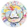 50 Original English Festival Cartoon Stickers for Phone Cases, Water Bottles, Books, and More