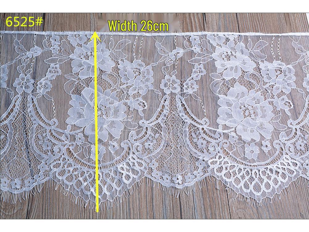 3m Black & White Eyelash Lace Fringe Trim for DIY Clothing - Multiple Styles, Non-Elastic, Soft Skirt Hem Decor.