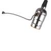 E26 Vintage Pendant Light Holder with Pull Chain Switch Lamp Base Ceiling Mounted (Black)