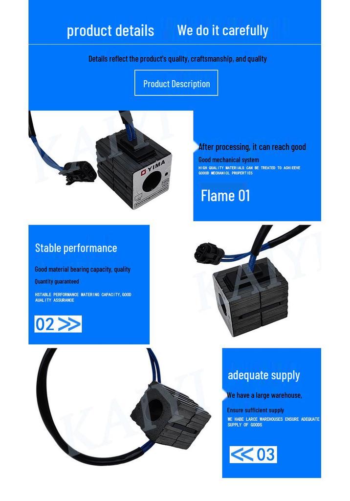 Solenoid Valve Coil Assembly 12V for Excavator Models 60/75/80
