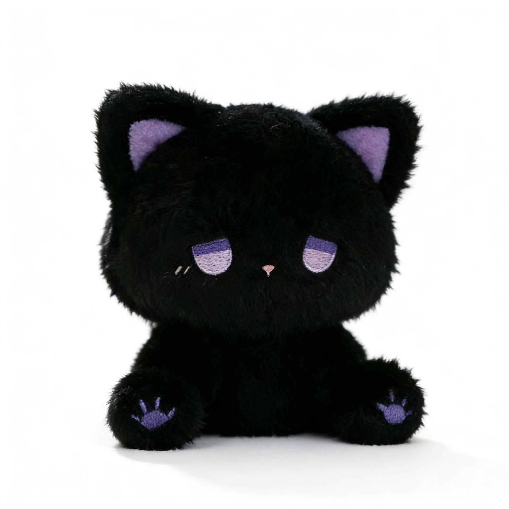 

Aesthetic Emo Black Cat Plush Doll Plush Stuffed Animal Kawaii Sitting Plushies Bedroom Decoration Birthday Present For Teen Girls 16cm
