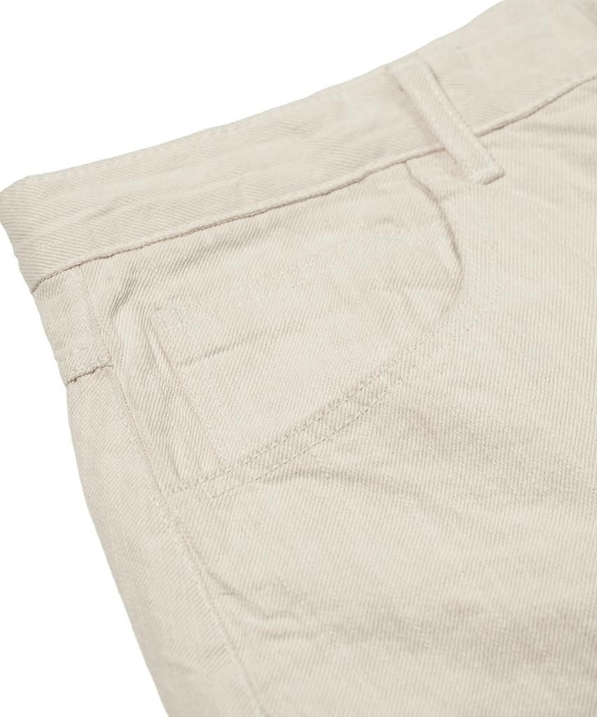 Bieseulaebis Barrel Leg Logo Patch Pants Ivory