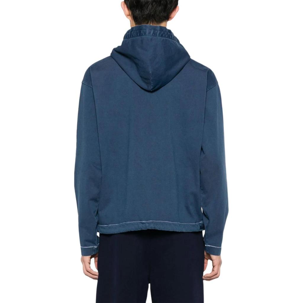 Stone Island Hooded Logo Sweatshirt Men sweatshirts Blue 8015615X2-V0127