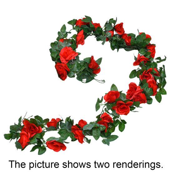 Fake Flower Vine Eco-friendly Anti-deform 6 Colors Rose Flower Vine Decor for Household
