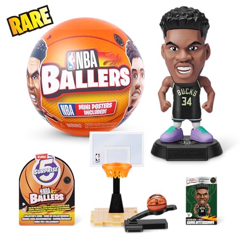 ZURU 5 Surprise NBA Ballers Series 1 Collection Mystery Capsules Girls' Toy Realistic Miniature Baby Playset Accessories
