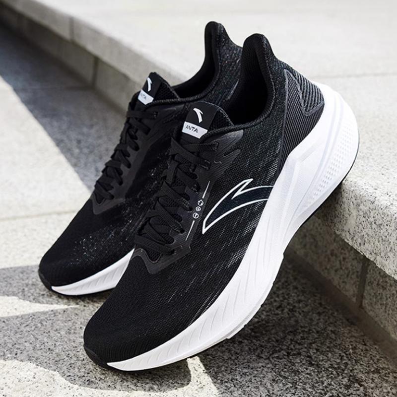 Anta Lingfeng Comfortable Versatile Non-Slip Wear-Resistant Low-Top Casual Running Shoes Men sneaker Black Gray 912525521-5