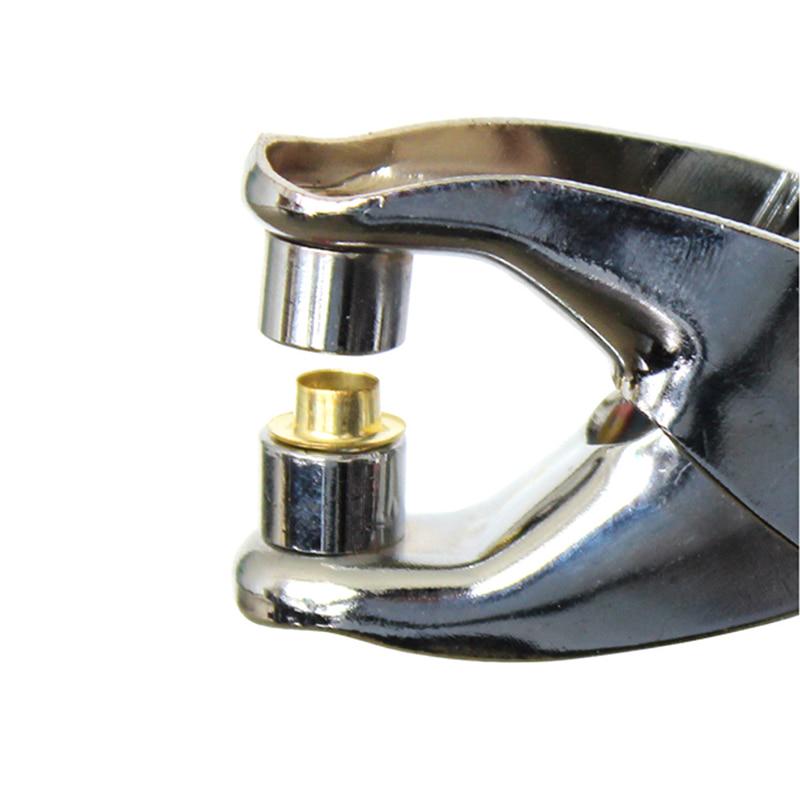 Household 100Pcs Leather Hole Puncher Eyelet Plier Setter Punching Watchband Watch Band Grommet Belt Shoe Snap Button Cloth Tool
