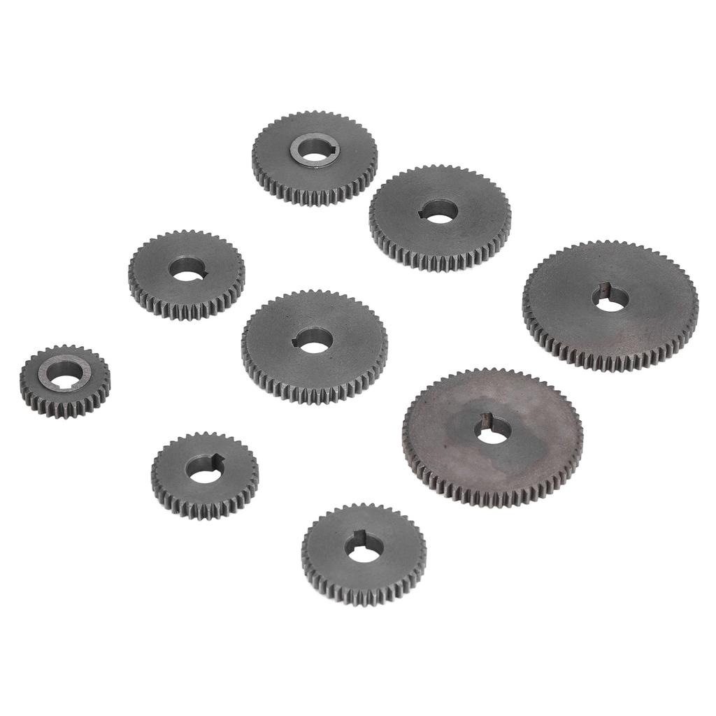 9 Stück Metallzahnradsatz Mini Drehmaschine Schneidmaschine Zahnräder 2xT60 2xT50 1xT45 2xT40 1xT35 1xT30