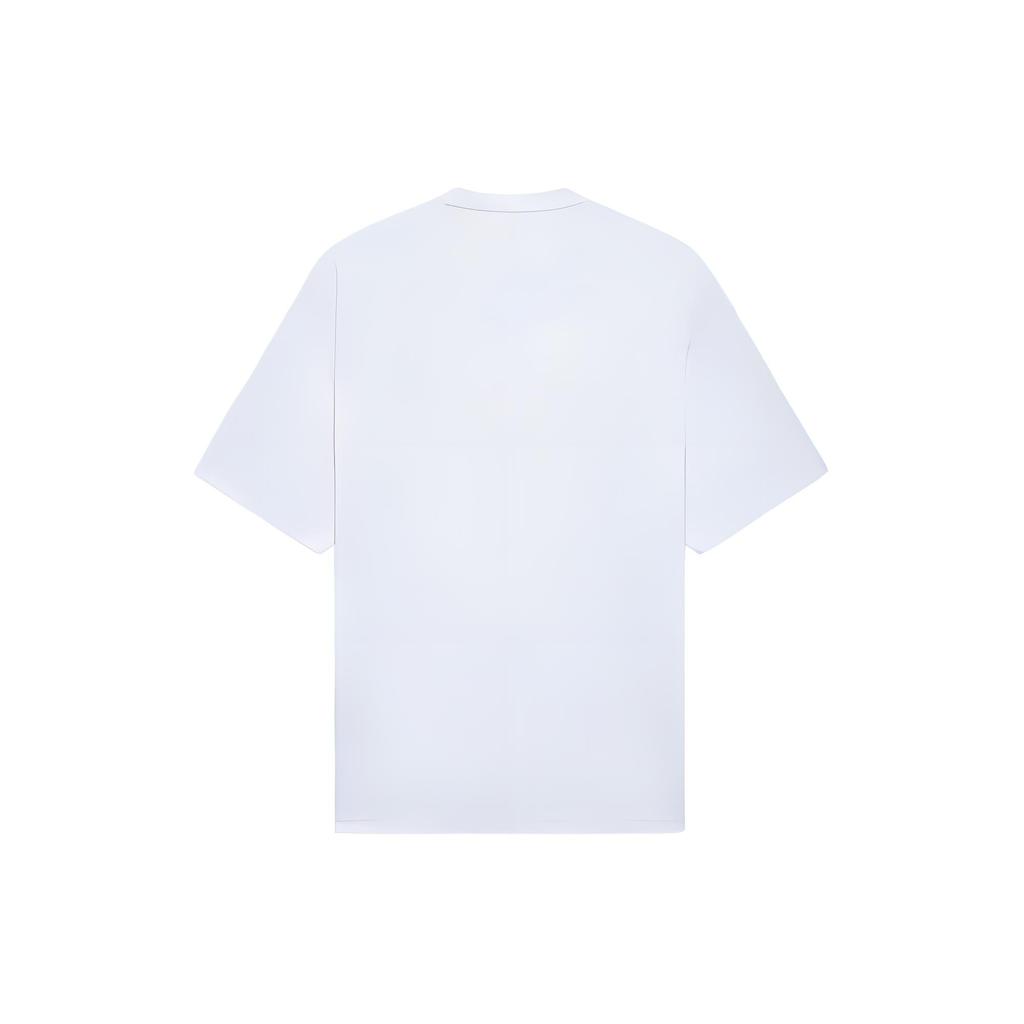 Li Ning Wade Collection T Shirts Unisex White Crew Neck Moderate Straight Fit AHSS431-2