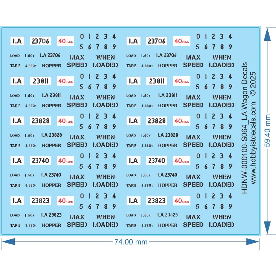 LA Wagon Decals - 1/64 - Water Decal