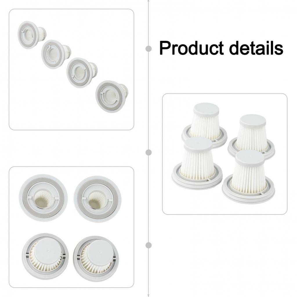 Per Fanttik V8 Set di 4 Filtri per Aspirapolvere per Slim V8 Per Apex Slim V8 Mate V8 Mate