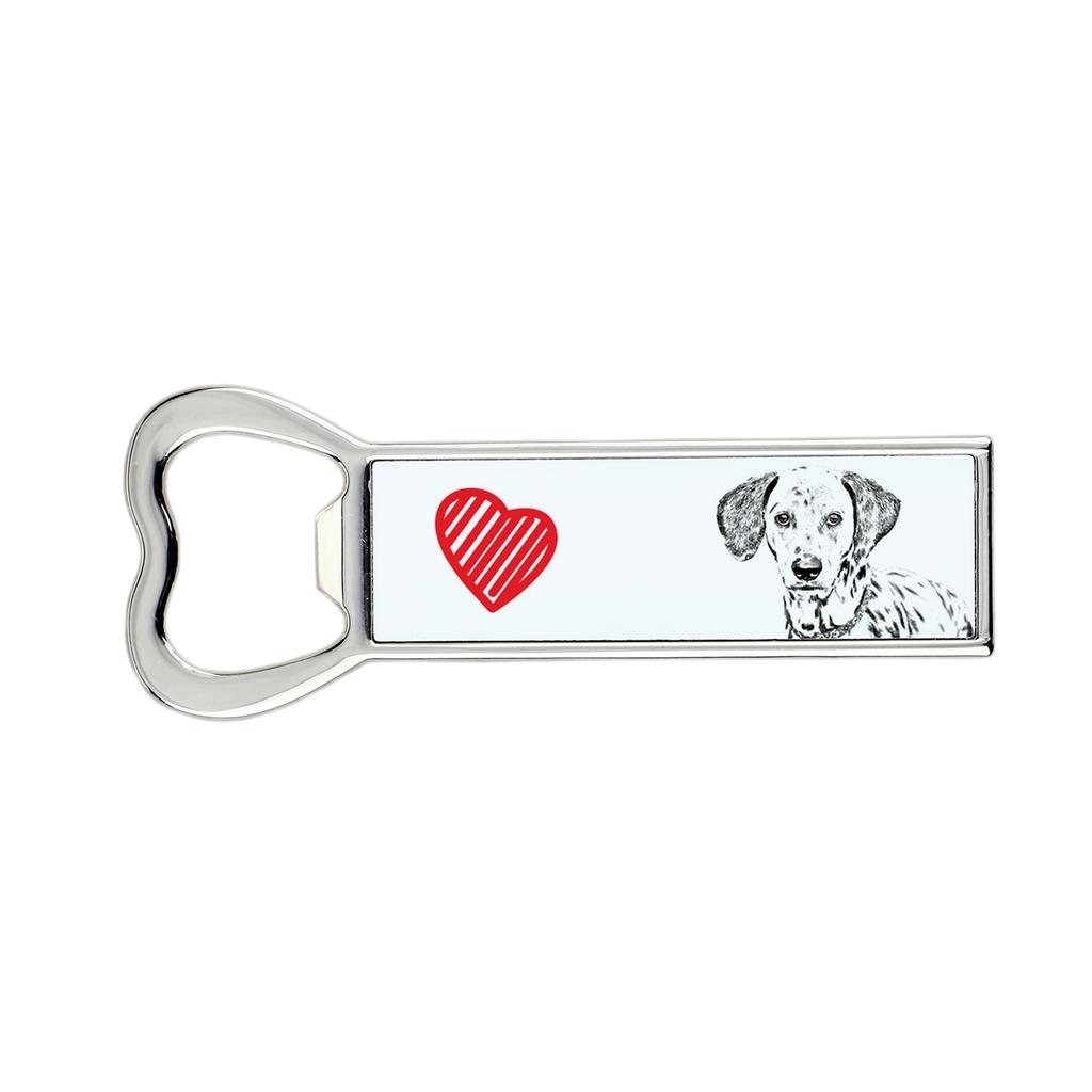 Dalmatian, Carriage Dog, Spotted Coach Dog – Bottle opener with a dog, personalized fridge opener | Art-Dog