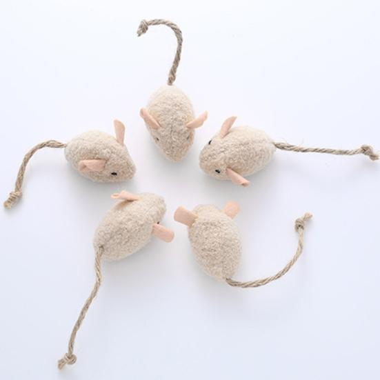 5 szt. Zabawka do żucia dla kota Odporny na ugryzienia Sznurek sizalowy Ogon Zwierzak Kot Kotek Pluszowa zabawka Symulacja Myszki Zabawka Artykuły dla zwierząt