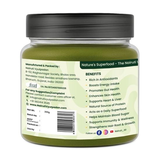 Nairuti Vyutpadan Moringa Leaf Powder 200g X 3 | 100% Pure Sahjan Superfood — Immunity, Iron & Calcium Rich • Preservative-Free • Farm-Sourced