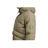 Adidas Padded Hooded Windbreaker Down Jacket With Solid Color Logo Men Outerwear Khaki IK3153