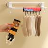 Travel Friendly Fabric Hangers With Nonslip Hook Foldable Clothes Organizers For Closet Door Curtain Rod