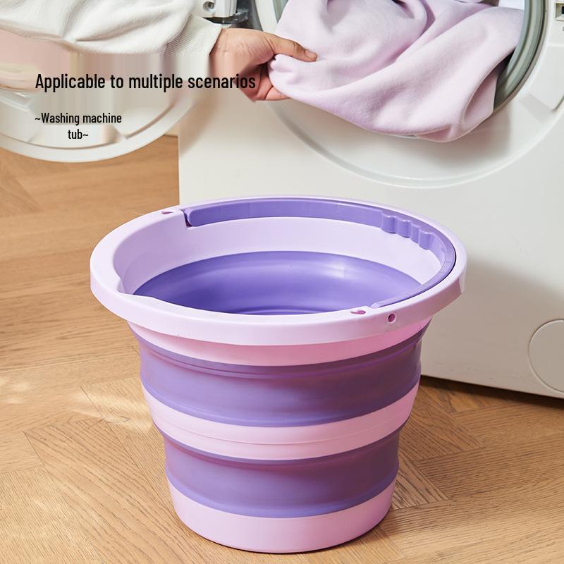 Sanrio Authorized Silicone Folding Water Bucket: Portable, Car-Mounted, Handheld Household & Outdoor Use