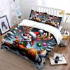 Festive Reindeer with Scarf Bedding Duvet Cover Set  (1*Duvet Cover 2*Pillowcases, without duvet insert)