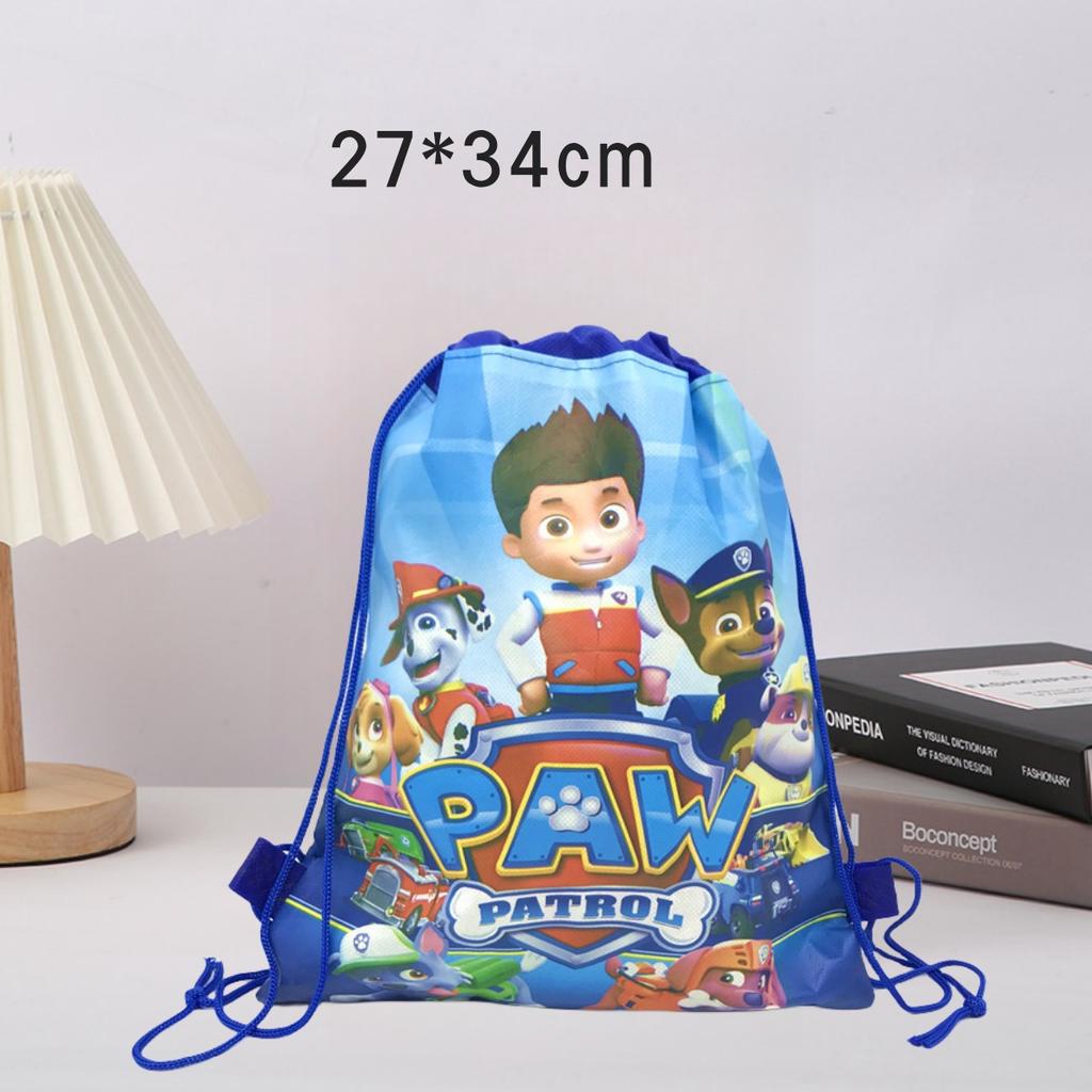 Paw Patrol Gift Bag Non-woven Paw Dog Drawstring Bag Bundle Pocket  Storage Cloth Shopping Bag Backpack Kid Boys Party Supplies
