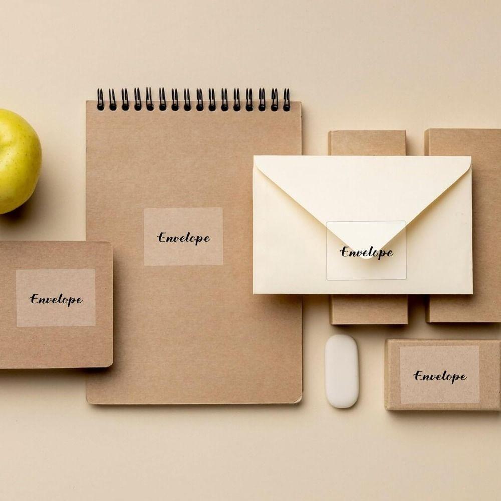 230Pcs Transparent Blank Label Sticker DIY Thermal Printing Paper Name Tag Sticker  Classroom