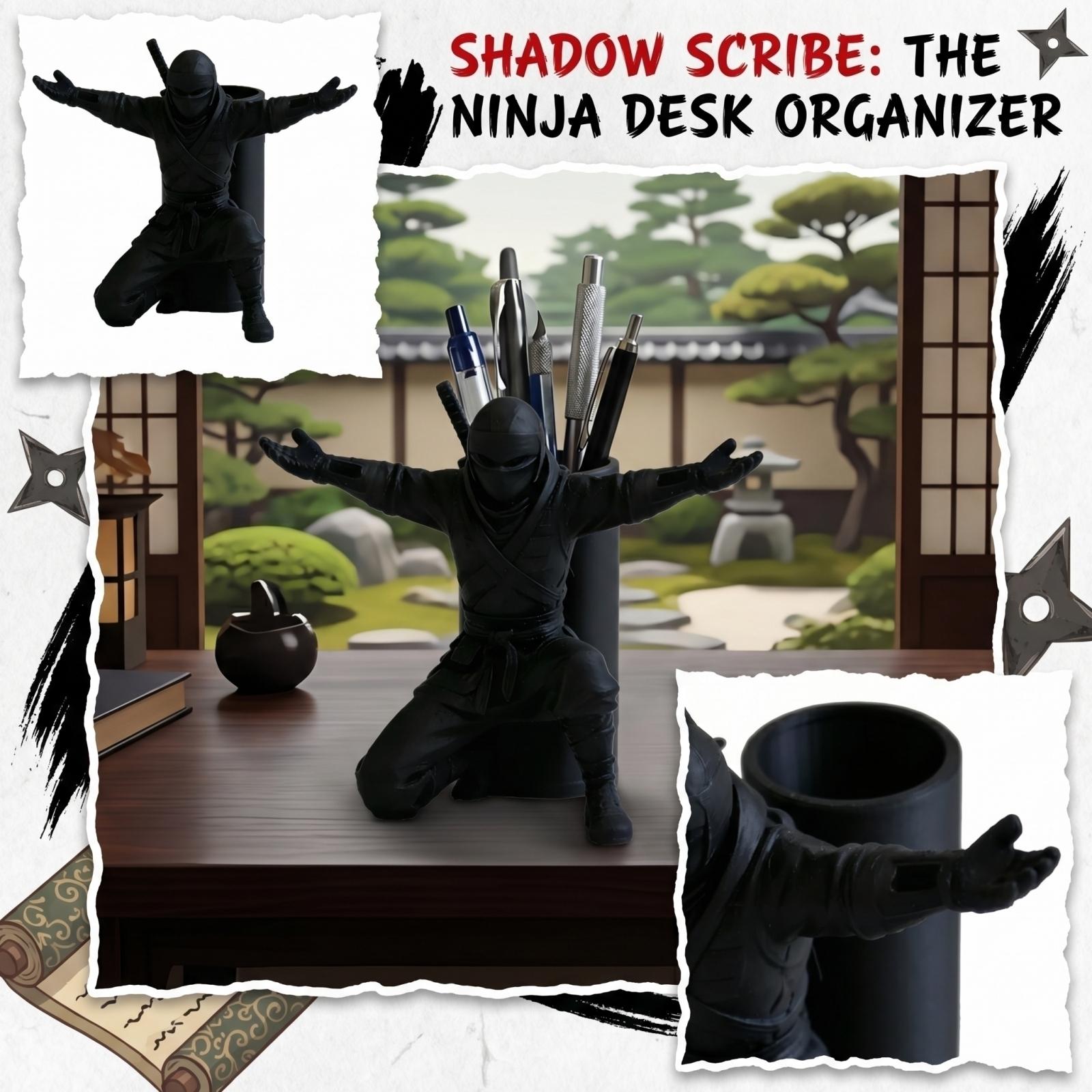 3D Printed Pen Holder Desktop Organizer Figurine Multifunctional Pen Holder 3D Printed Ornament One Size