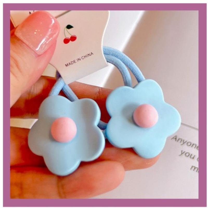 2pcs Elastic Hair Bands for Baby Girls Candy Color Hair Ring Hair Rope Children Headwear Kids Toddler Accessories