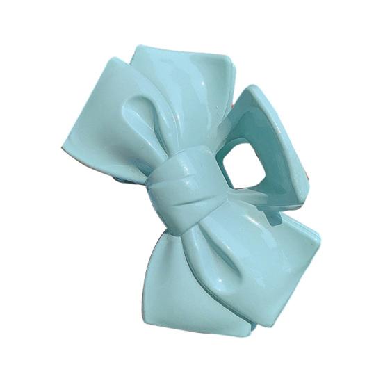 

Hair Claw Transparent Jelly Color Bow Tie Star Design Shark Clip Back Head Large Hair Clip Hair Accessory D