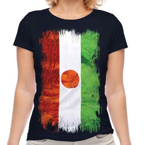 

Niger flag grunge women t-shirt Nigerian football jersey gift XL