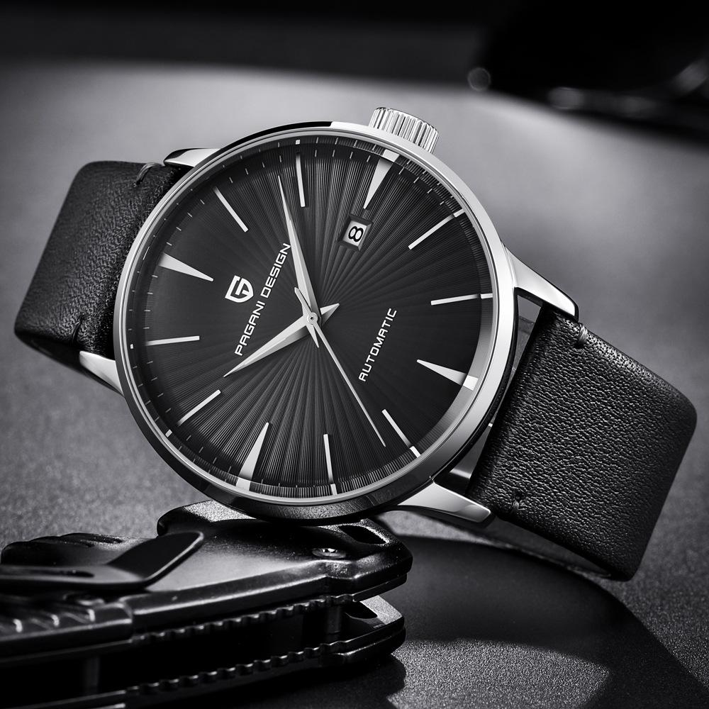 PAGANI New Men's Waterproof Genuine Leather Mechanical Watch 2770 - Trendy Business Style