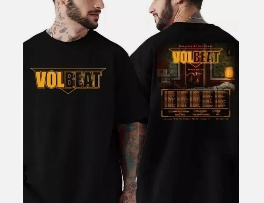 Volbeat Greatest Of All Tours 2025 Celosvětové tričko Bůh andělů, dárek pro fanoušky