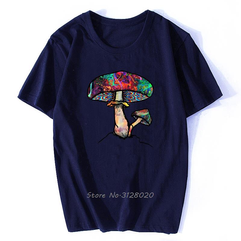 Mens Blouse Cute Colorful Mushroom Print Tshirt Casual Oversize Vintage Tshirt Tees Harajuku Sweatshirt S