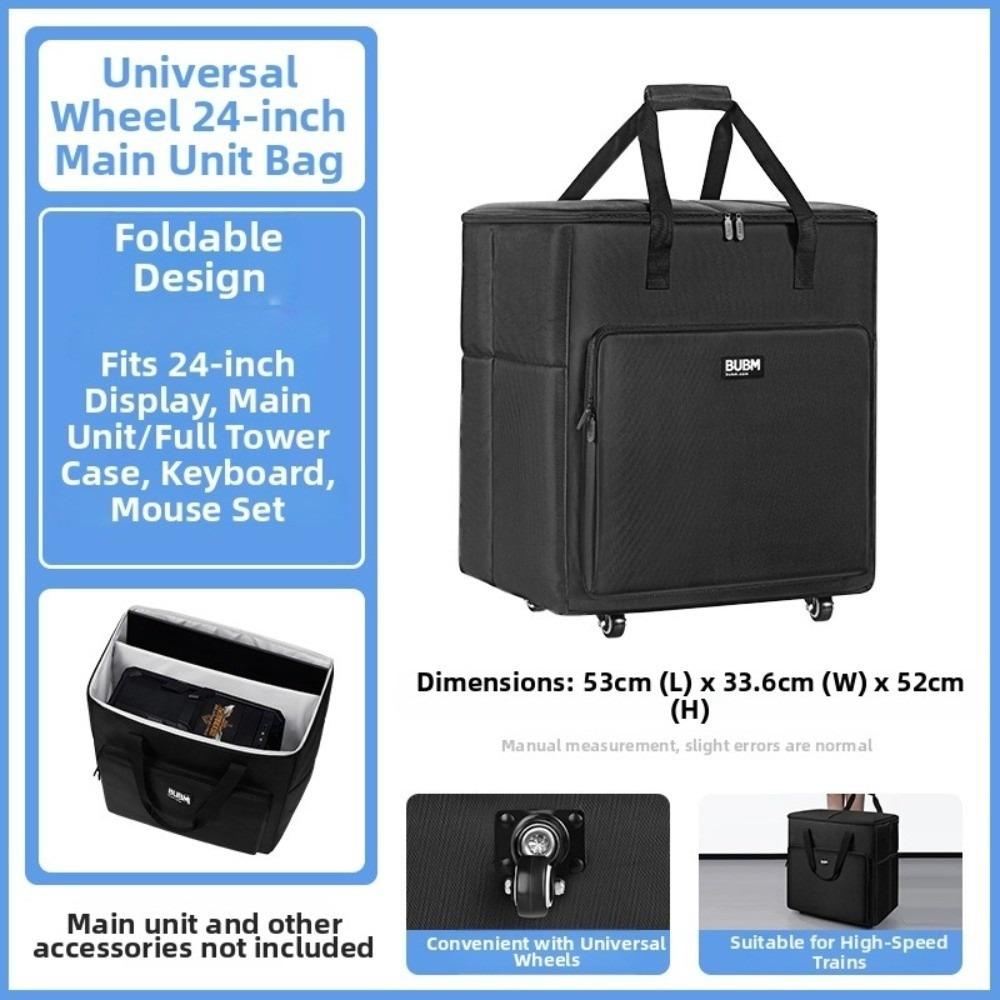 with Detachable Trolley Rolling Monitor Carry Case  Hold Up to 2 Screens