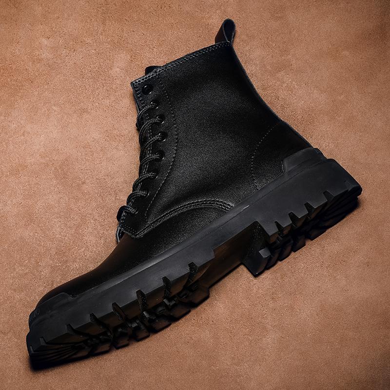 WAERTA Trend Мужские ботинки Черные хлопковые ботинки для активного отдыха Модные высокие — фото 3