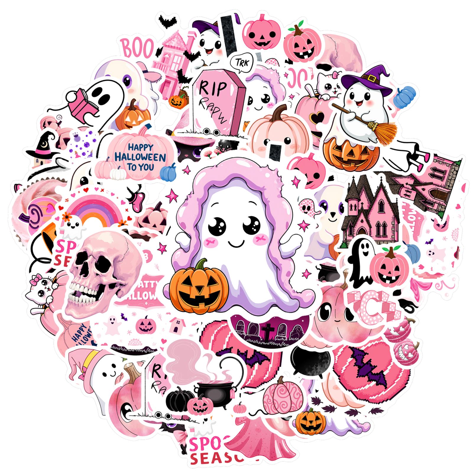 

35pcs Whimsical Halloween Stickers Cute Witch DIY Stickers Funny Stickers For Laptop Luggage Scrapbook Diary Sticker DIY