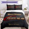 Philadelphia Eagles Customize Your Name Bedding Set Breathable Duvet Cover With Pillowcases Decorative Bed Linen For Bedroom Home Decoration Birthday 
