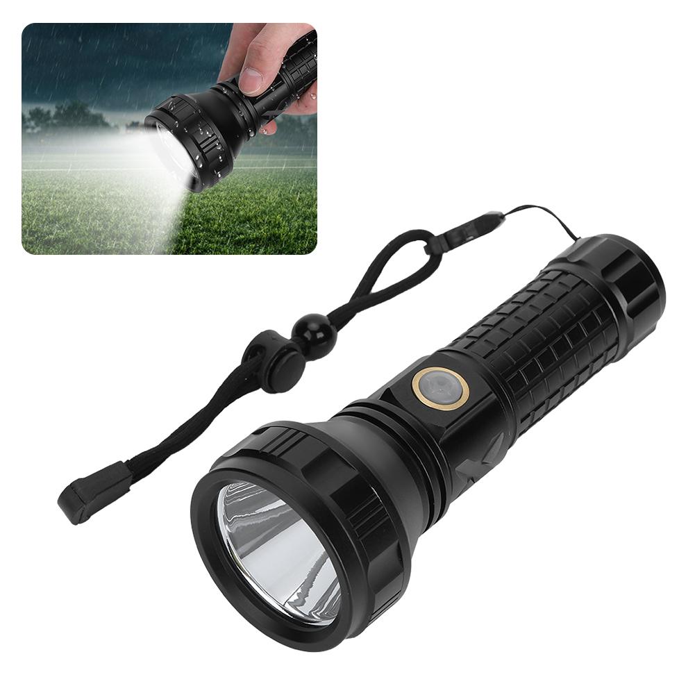 SST40 LED Flashlight USB Rechargeable 7000K 1600lm 3 Lighting Mode IPX5 Waterproof for Outdoor