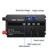 Inversor de Onda Senoidal Modificada de 4000W DC 12V / 24V para AC 110V / 220V Transformador de Tensão de Pico Conversor de Potência LCD Inversor de Carro