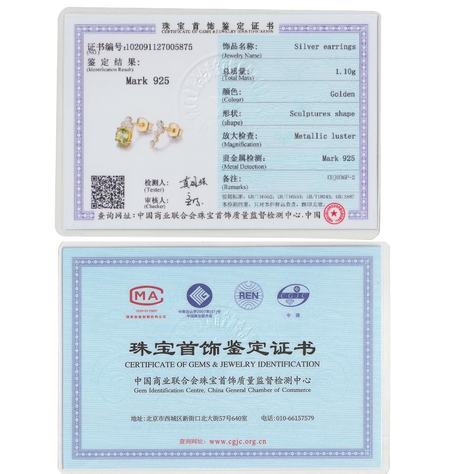 Umcho Real Natural Peridot 925 Sterling Silver Stud Earrings For Women Ladys Party Jewelry Asymmetrical Earrings Christmas Gift