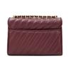 MICHAEL KORS Rose Chain Quilted Flap Closure Faux Leather Underarm Bag Shoulder Bag Small Women's Burgundy