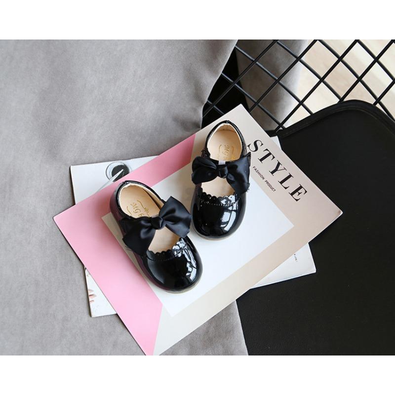 Dziecięce Cukierkowe Kolory Małe Buty Miękkie Podeszwy Wiosna Nowa Wersja Koreańska Duża Kokarda Małe Dziecko Księżniczka Buty Buty