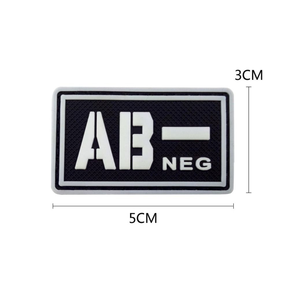 PVC Glue Stamp Blood Type Magic Sticker Embroidered Patch Emergency Armband  Helmet Decoration