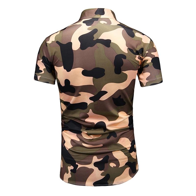 2025 Summer Men Military Camouflage Shirt Men Short-Sleeved Cotton Cargo Shirt Male Casual Loose Pockets Safari Army Camo Tops