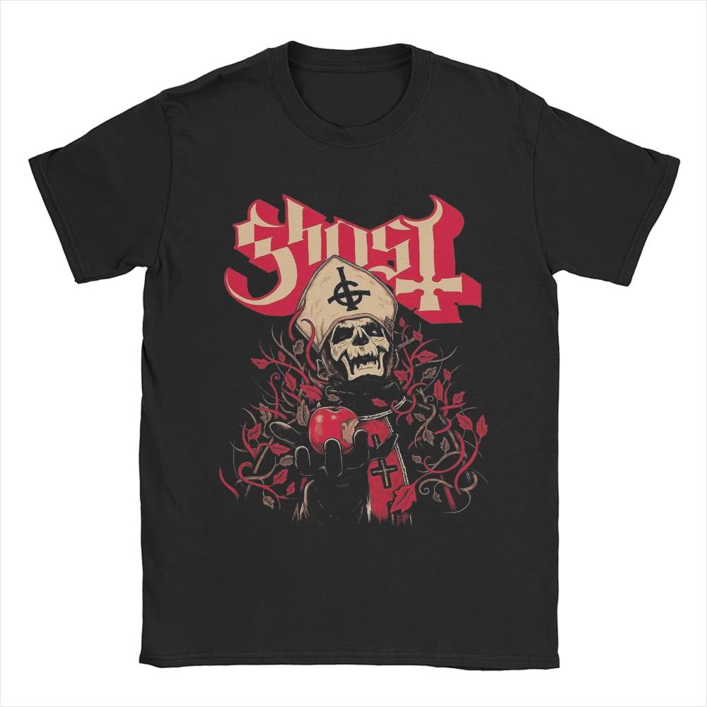 New Hot Sale Summer Ghost T Shirt for Men Women Band Logo Cotton Tee Shirt Short Sleeve Unisex Oversied Tops
