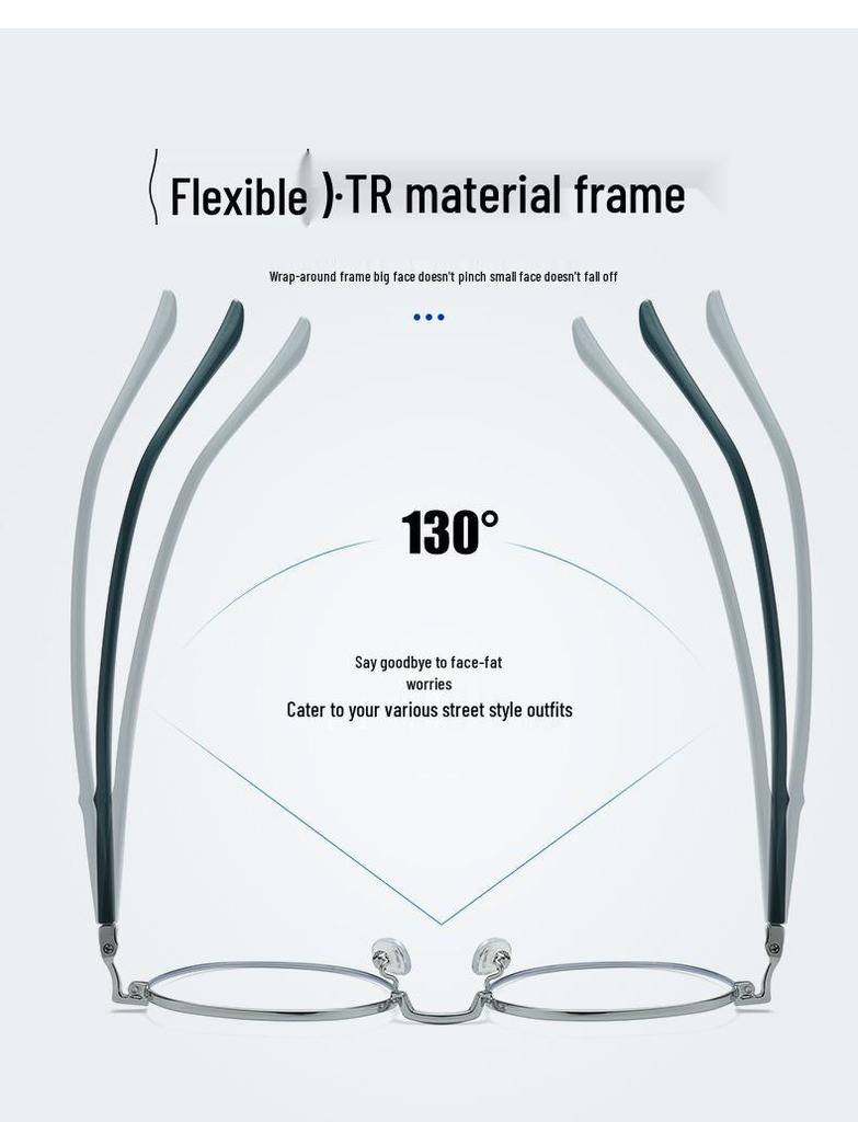 2024 Anti-Blue Light Metal Myopia Eyeglass Frames for Men & Women