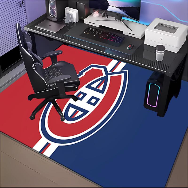 Canadiens Eishockey Team Fußmatte für Wohnzimmer, Spielzimmer, Büro, Schlafzimmer, Bürobodenmatte Verspieltes Design, Weihnachts-Fan-Geschenke