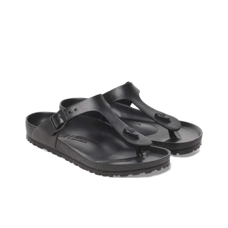 Birkenstock Gizeh Essentials Unisex Round Toe Soft Sole Buckle Flip Flops Black 0128201 36