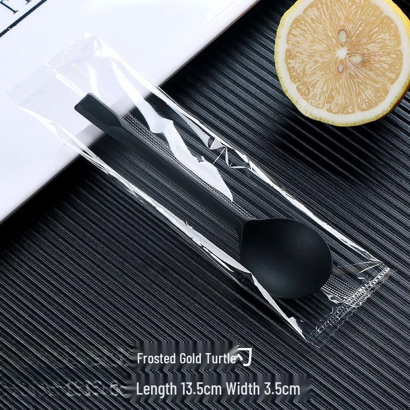 13.5cm Black Disposable PP Plastic Spoons, 500 Count