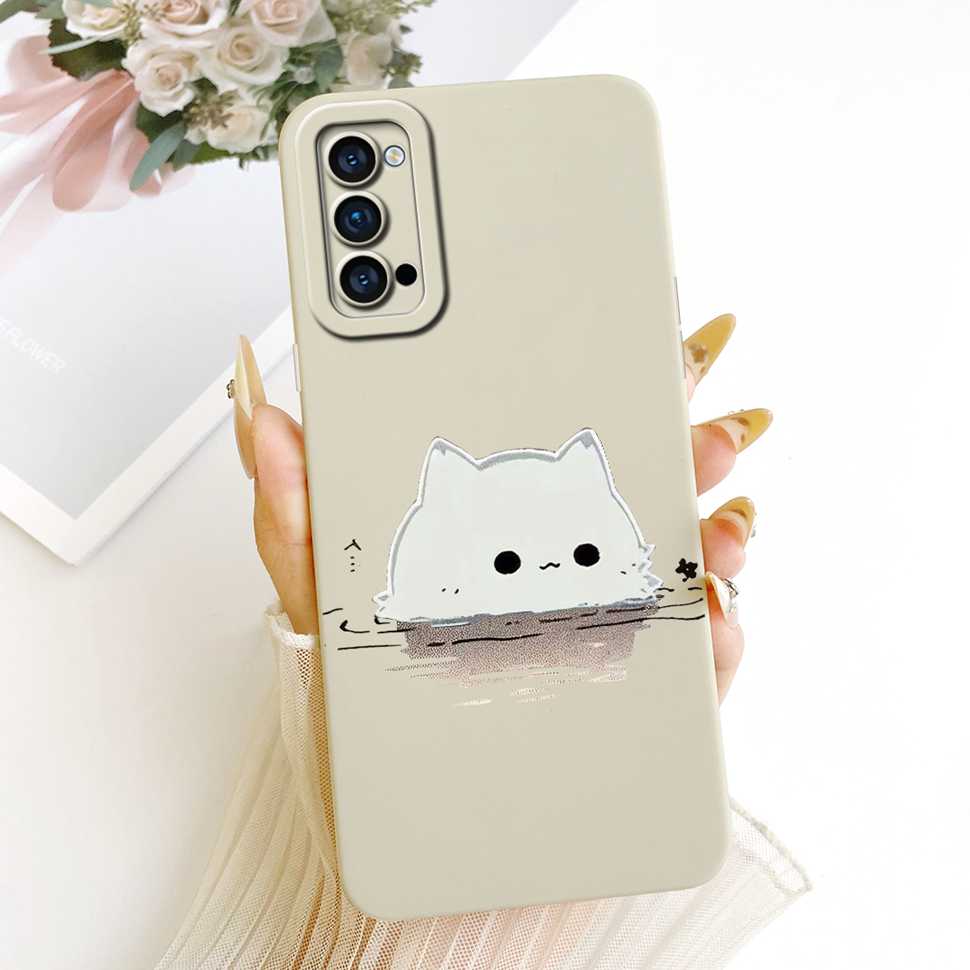 Cartoon For Oppo Reno4 5G PDPM00 Case Cute Rabbit Silicone Back Cover For Oppo Reno 4 reno4 5G PDPT00 CPH2091 Phone Shell Fundas